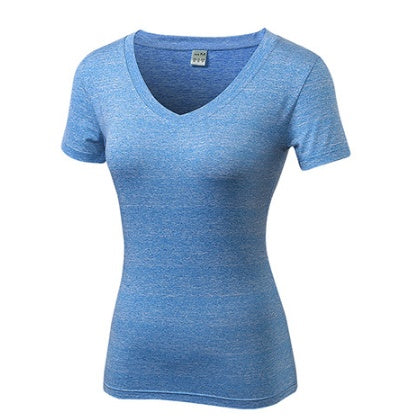 Gym Yoga T-shirt Women V-neck Fitness Tights Sport Jersey Quickly Dry Short Running Clothes Girl Tees Top Sexy Yoga Shirt