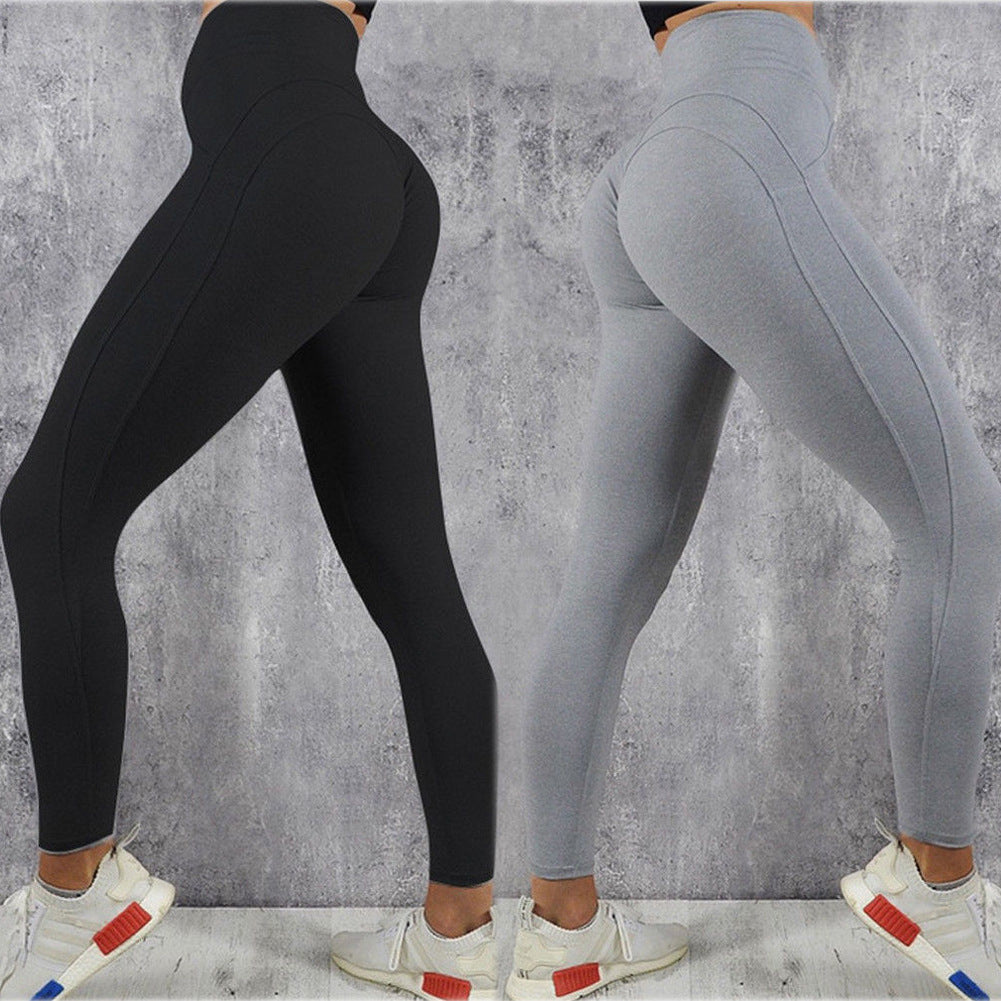 Solid color exercise leggings